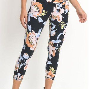 Tropical Flower Print Yoga Legging